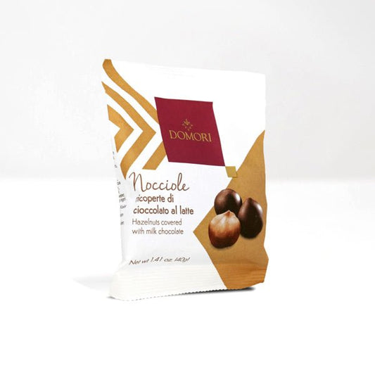 Domori Dragées Nocciole Hazelnuts Covered in 50% Milk Chocolate - 40g