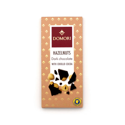 Domori Hazelnuts in Criollo 80% Dark Chocolate Bar - 75g