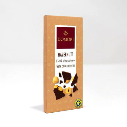 Domori Hazelnuts in Criollo 80% Dark Chocolate Bar - 75g