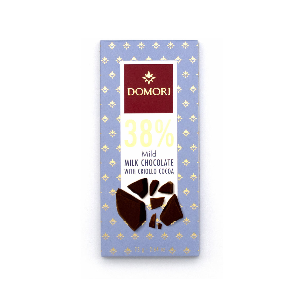 Domori Mild Criollo 38% Milk Chocolate Bar - 75g