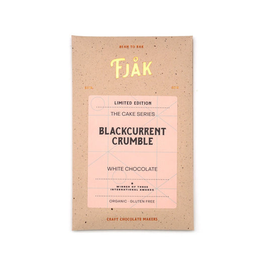 Fjak Blackcurrent Crumble 35% White Chocolate Bar - 60g