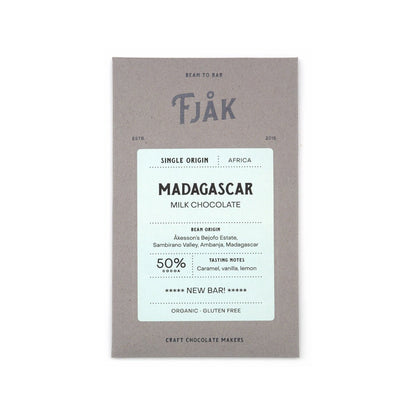 Fjak Madagascar 50% Milk Chocolate Bar - 60g