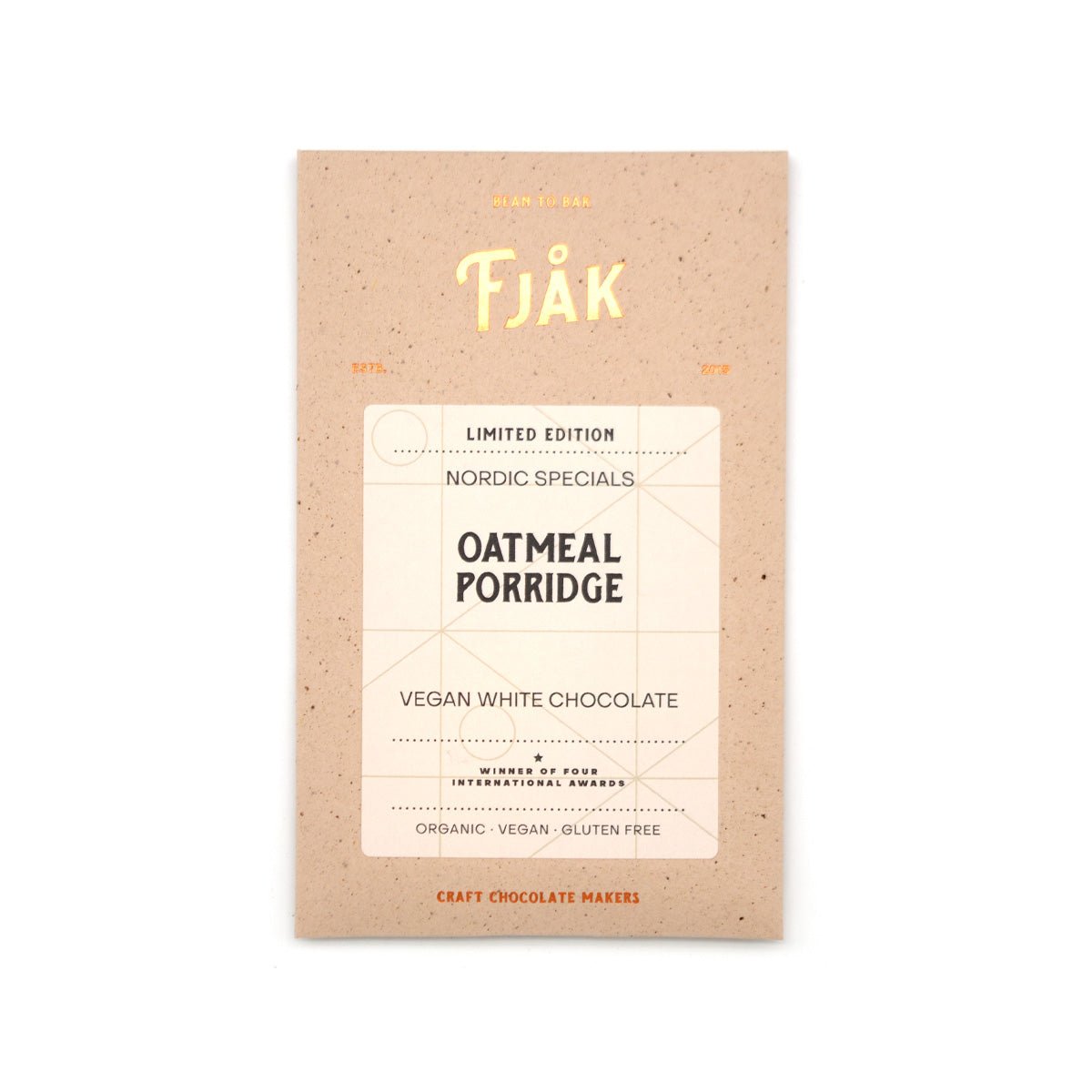 Fjak Oatmeal Porridge 38% White Chocolate Bar - 60g