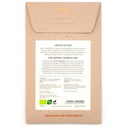 Fjak Oatmeal Porridge 38% White Chocolate Bar - 60g