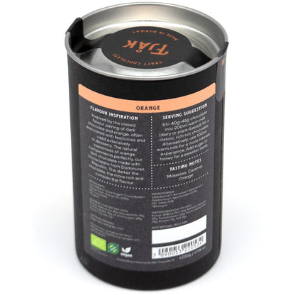 Fjak Orange 70% Single Origin Dark Drinking Chocolate Canister - 220g