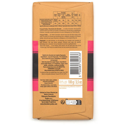 Pralus Papouasie 75% Single Origin Dark Chocolate Bar - 100g