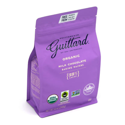 Guittard Organic 38% Milk Chocolate Baking Wafers - 340g
