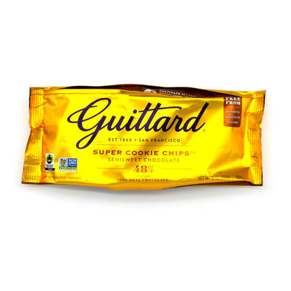 Guittard Super Cookie Chips packaging on a white background
