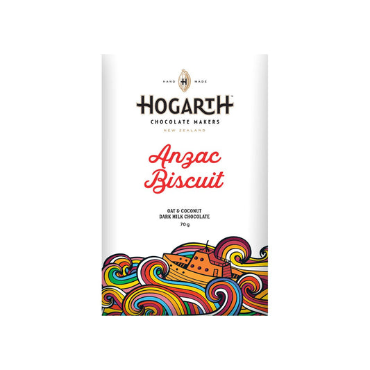 Hogarth Anzac Biscuit 53% Single Origin Milk Chocolate Bar - 70g
