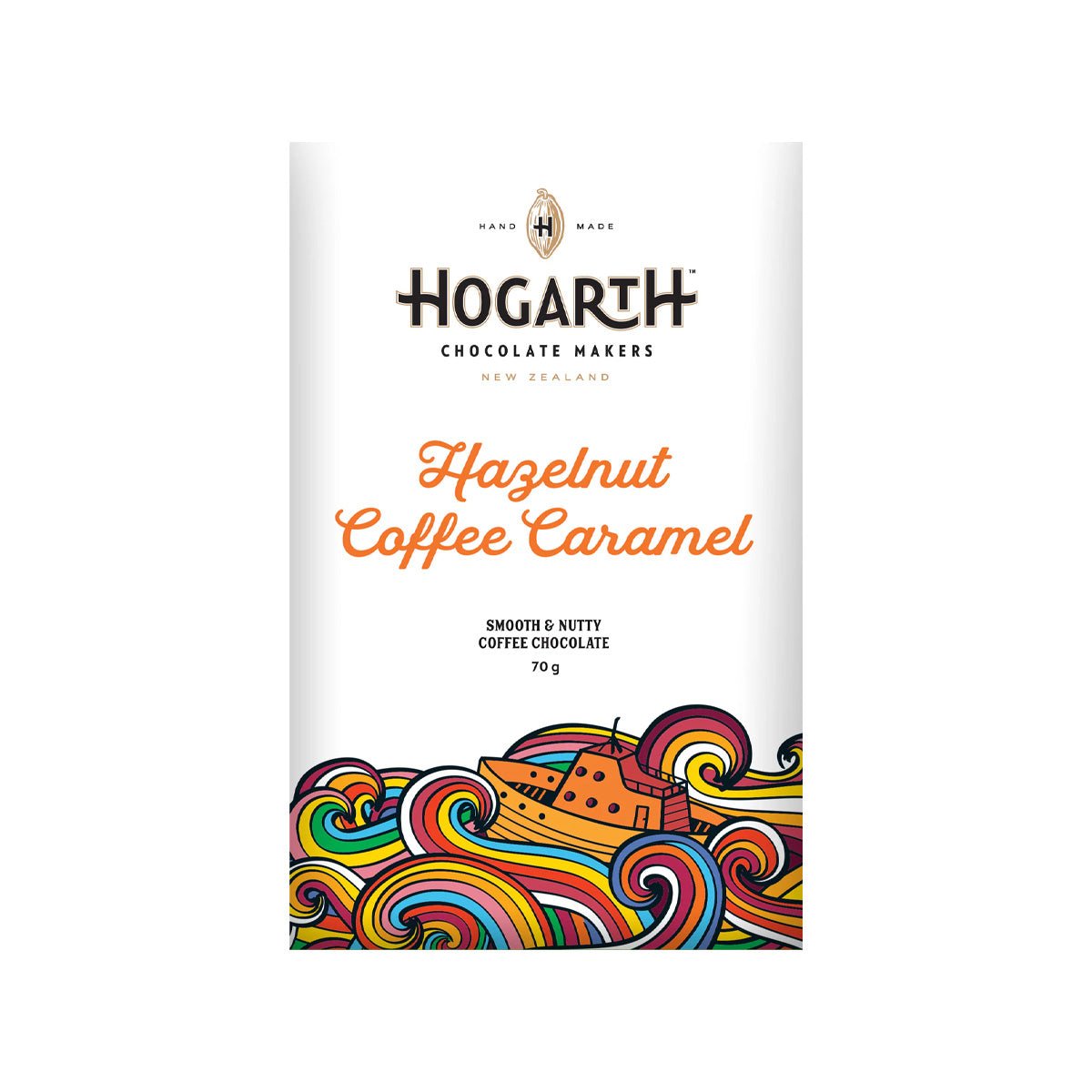 Hogarth Hazelnut Coffee Caramel 33% Single Origin Milk Chocolate Bar - 70g