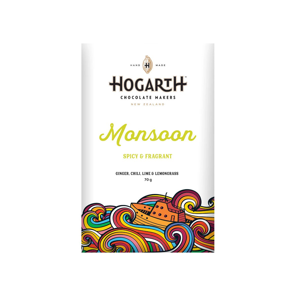 Hogarth Monsoon 66% Single Origin Dark Chocolate Bar - 70g