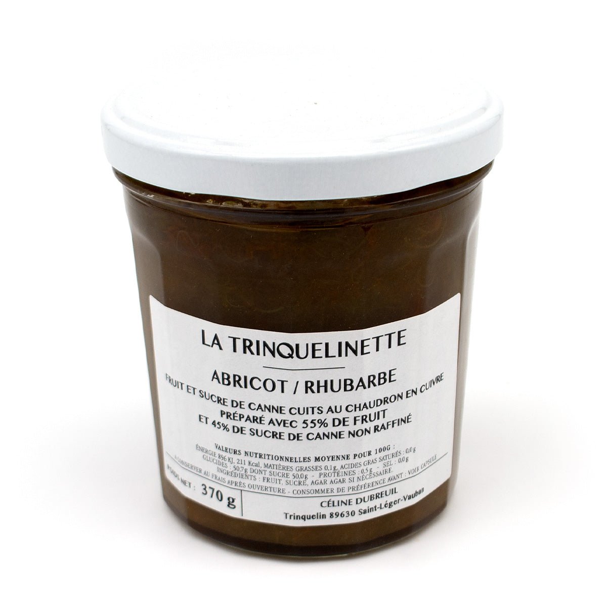 La Trinquelinette Abricot-Rhubarbe Apricot-Rhubarb Spread - 370g