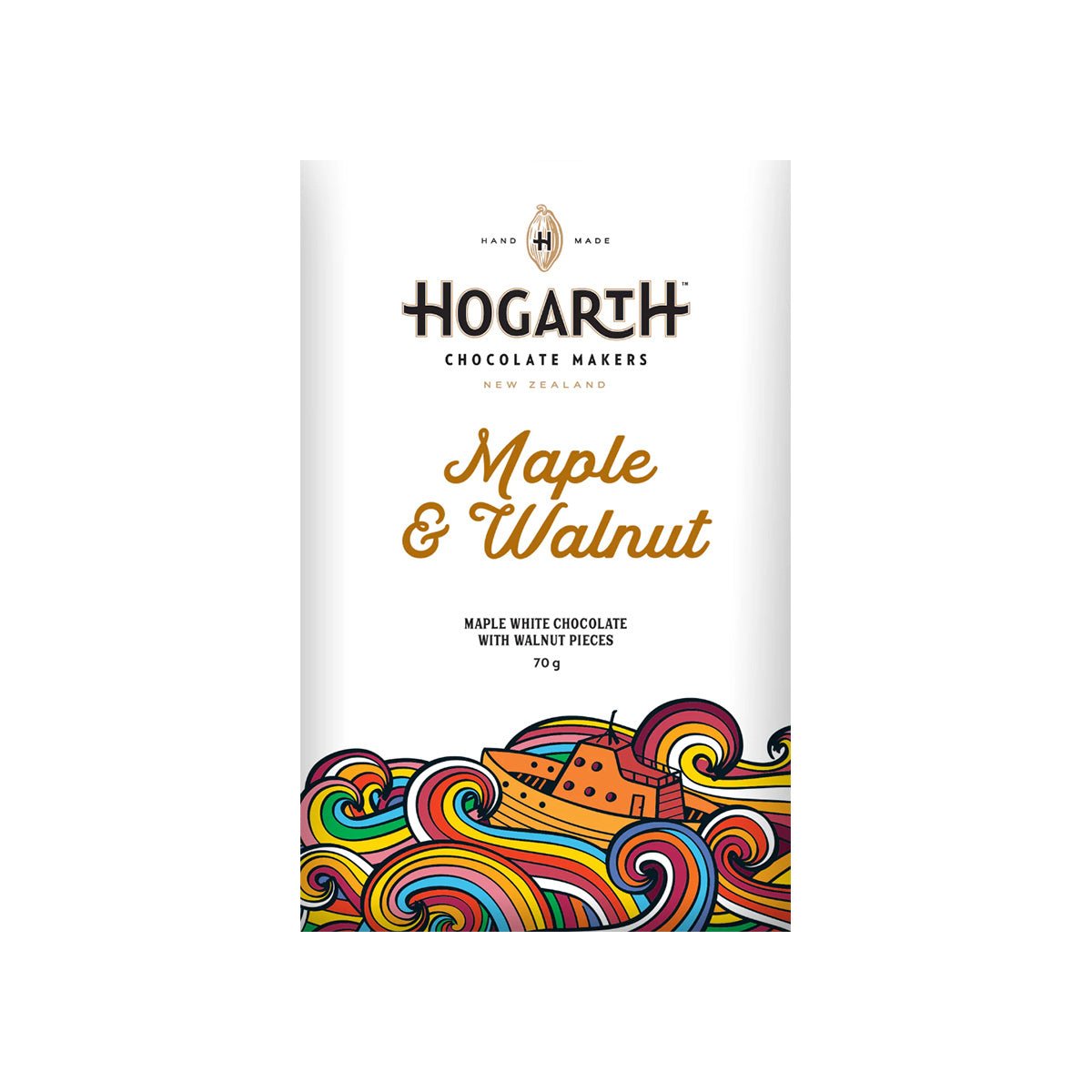 Hogarth Maple & Walnut 34% Single Origin White Chocolate Bar - 70g (Past Date)