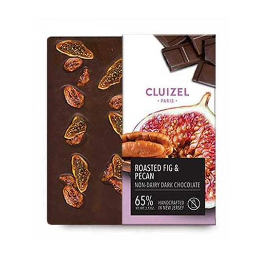 Cluizel US 65% Dark Chocolate with Roasted Fig & Pecans Bar - 70g