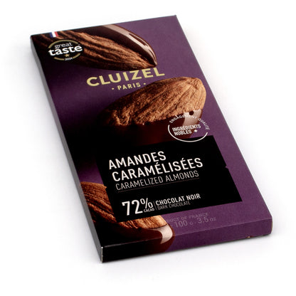 Michel Cluizel 72% Dark Chocolate with Caramelized Almonds Bar - 100g