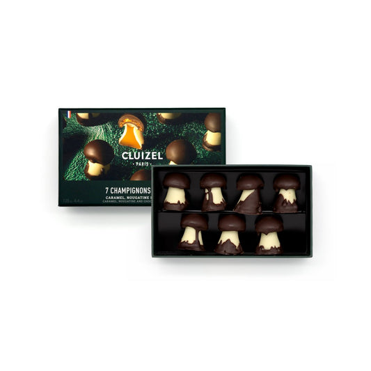 Michel Cluizel Box of Chocolate Caramel Mushrooms - 7 pc - 125g