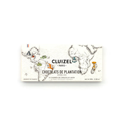 Michel Cluizel Chocolats de Plantation Dark Chocolate 16 Napolitains Gift Box - 80g