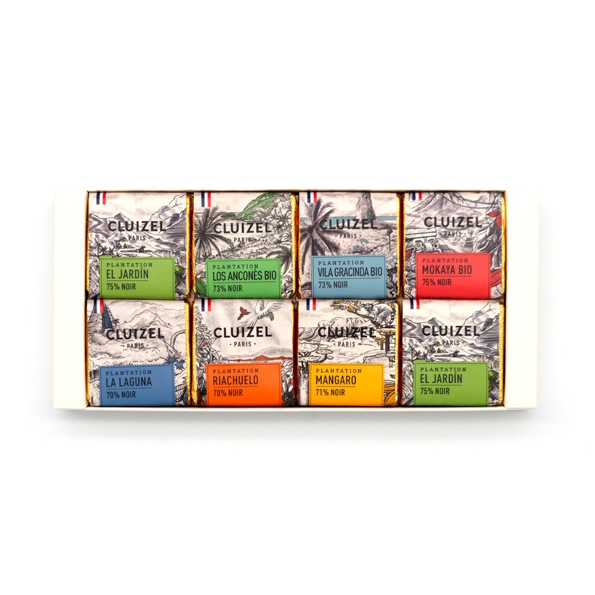 Michel Cluizel Chocolats de Plantation Dark Chocolate 16 Napolitains Gift Box - 80g