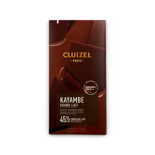 Michel Cluizel Kayambe Grand Lait 45% Milk Chocolate Bar - 70g
