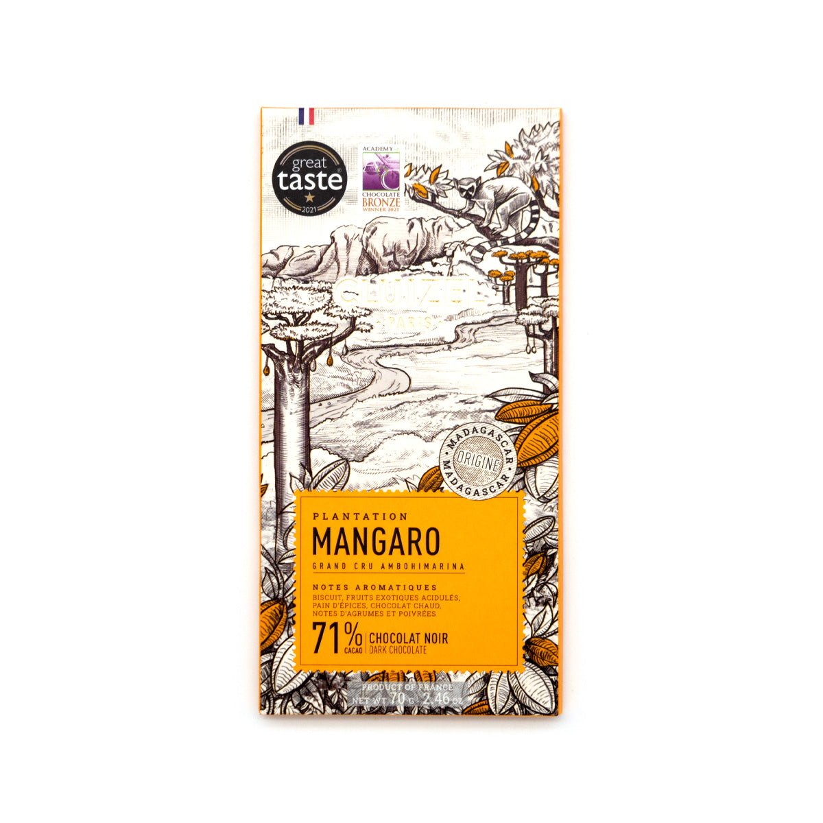 Michel Cluizel Mangaro Noir 71% Single Origin Dark Chocolate Bar - 70g