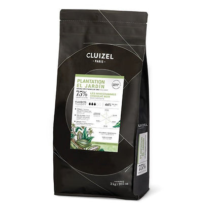 Cluizel chocolate packaging with branding and product details on a white background
