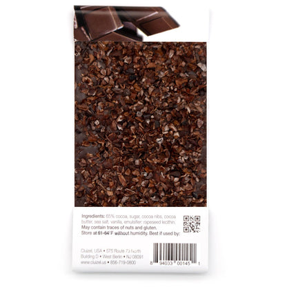 Cluizel US Sea Salt & Cocoa Nibs 65% Dark Chocolate Bar - 70g