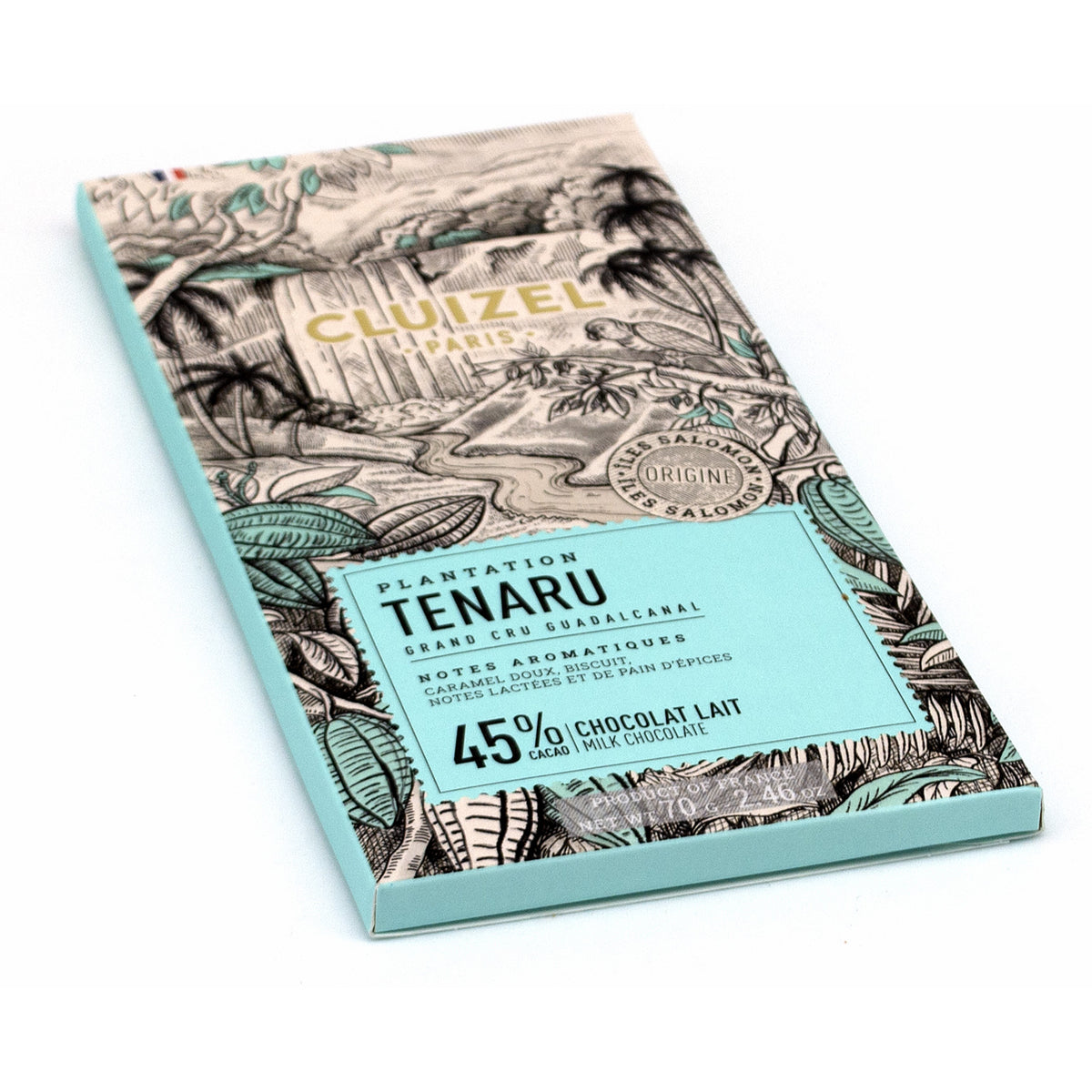 Michel Cluizel Tenaru Lait 45% Single Plantation Milk Chocolate Bar - 70g