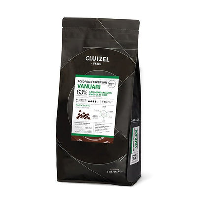 Cluizel Vanuari chocolate packaging on a white background