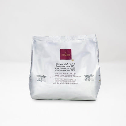 Domori Costa d'Avorio 38% Single Origin Milk Chocolate Couverture Discs