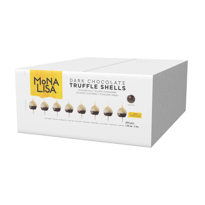 Mona Lisa Hollow 52% Dark Chocolate Truffle Shells Box - 504 pc ~ 3lb