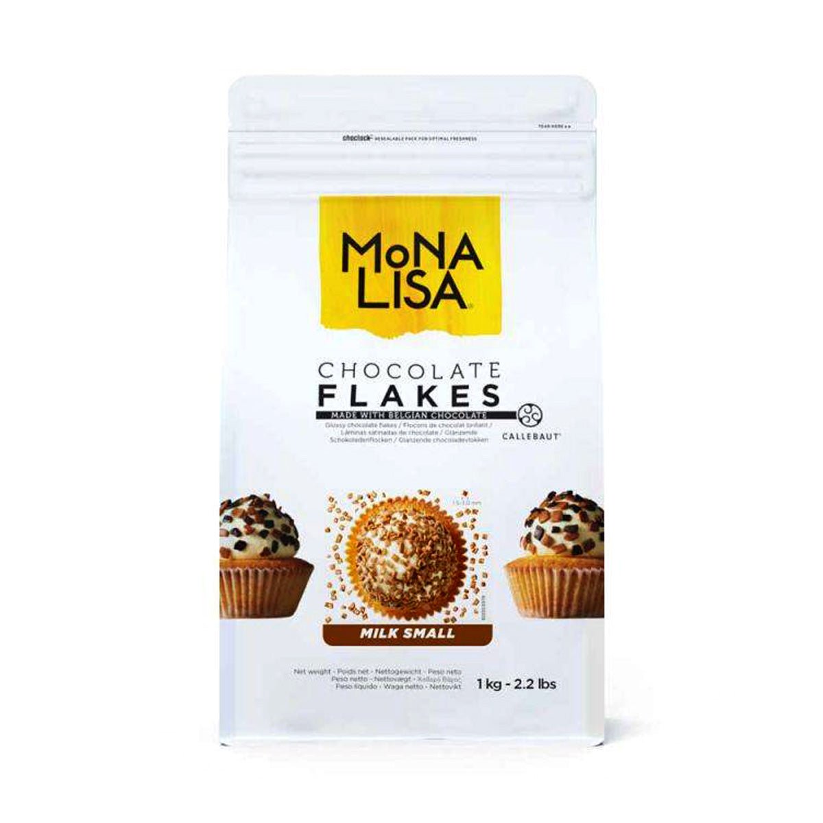 Mona Lisa Small 27% Milk Chocolate Flakes - 1 kg
