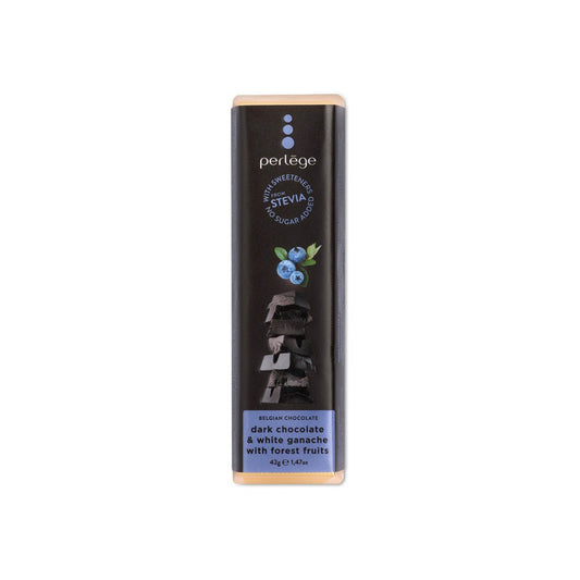 Perlège Stevia Sweetened 85% Dark Chocolate & Blueberry Ganache Bar - 42g