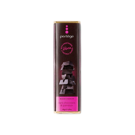 Perlège Stevia Sweetened 85% Dark Chocolate & Gianduja Bar - 42g