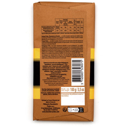 Pralus Madagascar BIO 75% Single Origin Dark Chocolate Bar - 100g