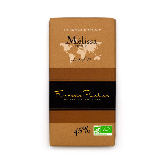 Pralus Melissa BIO 45% Single Origin Milk Chocolate Bar - 100g