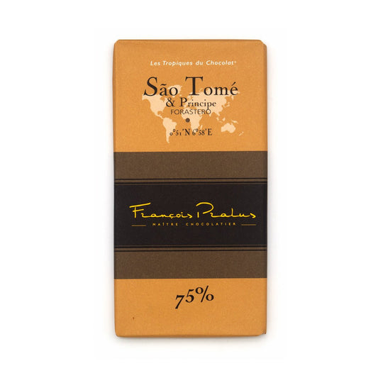 Pralus Sao Tome & Principe 75% Single Origin Dark Chocolate Bar - 100g