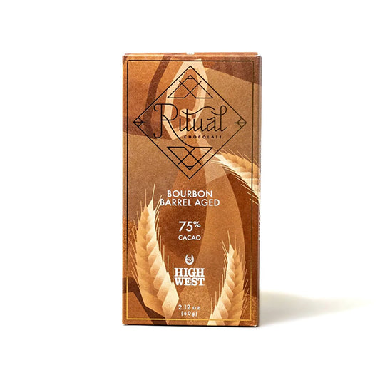 Ritual Chocolate Bourbon Barrel Aged 75% Dark Chocolate Bar - 60g