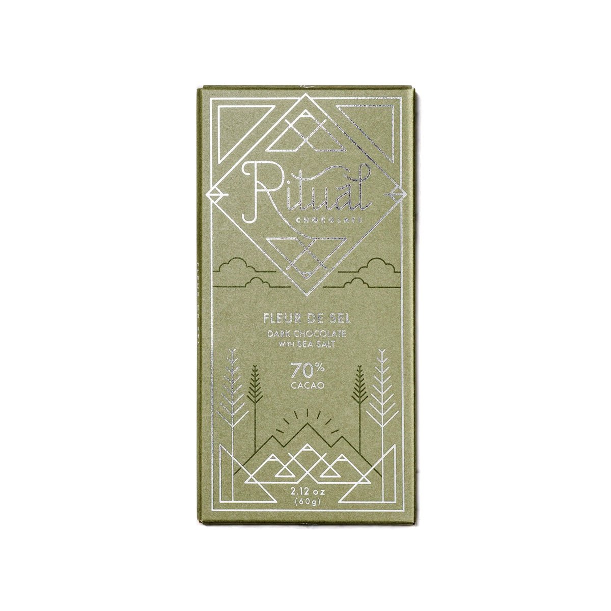 Ritual Chocolate Fleur De Sel 70% Dark Chocolate Bar - 60g