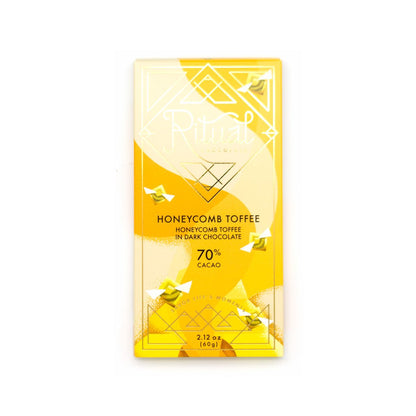 Ritual Chocolate Honeycomb Toffee 70% Dark Chocolate Bar - 60g