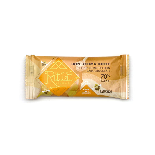 Ritual Chocolate Honeycomb Toffee 70% Dark Chocolate Mini-Bar - 25g