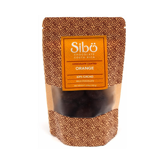 Sibu 63% Dark Milk Chocolate Covered Orange Pouch - 100g
