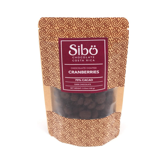 Sibu Cranberries Covered in 70% Single Origin Dark Chocolate Pouch - 100g