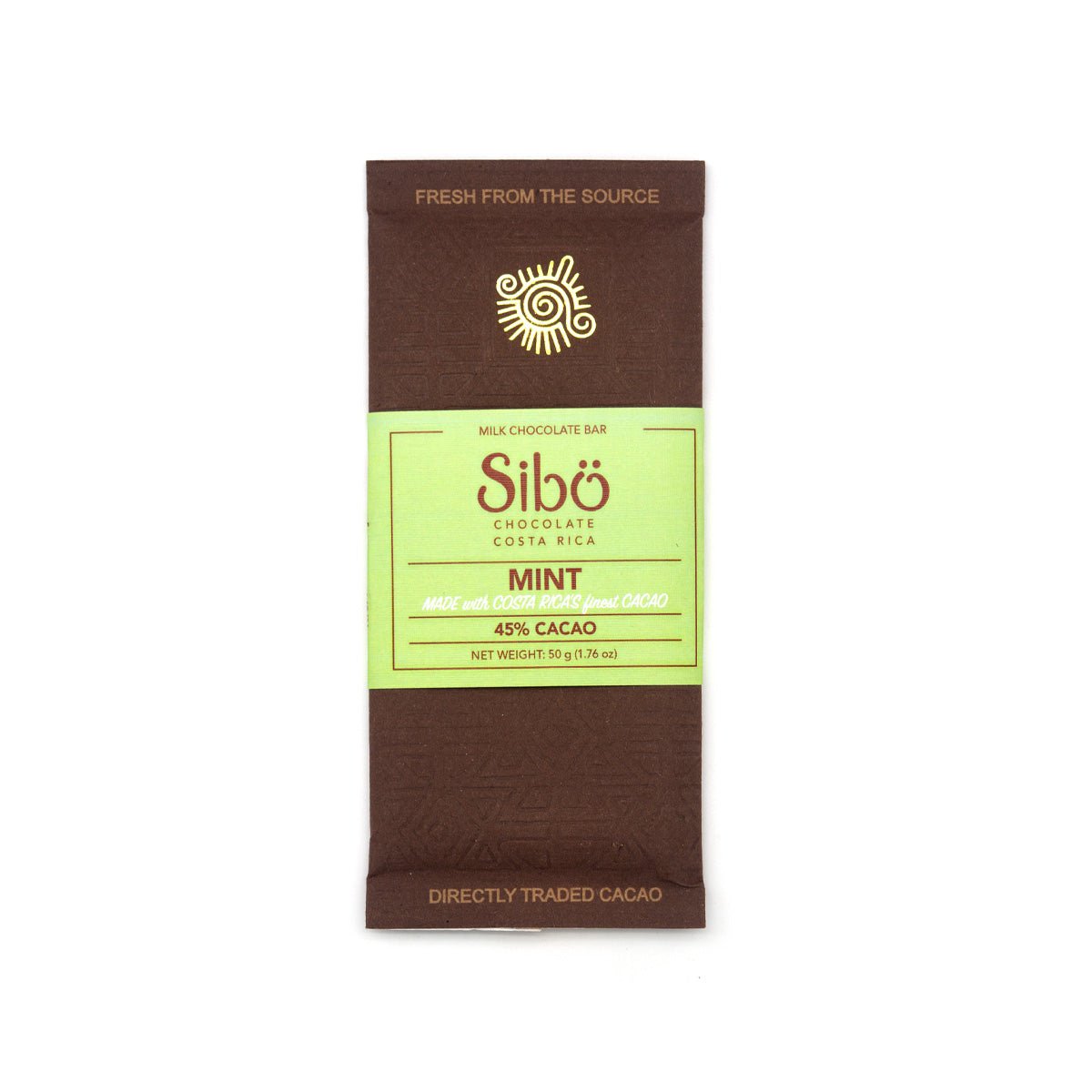 Sibu Mint 45% Single Origin Milk Chocolate Bar - 50g