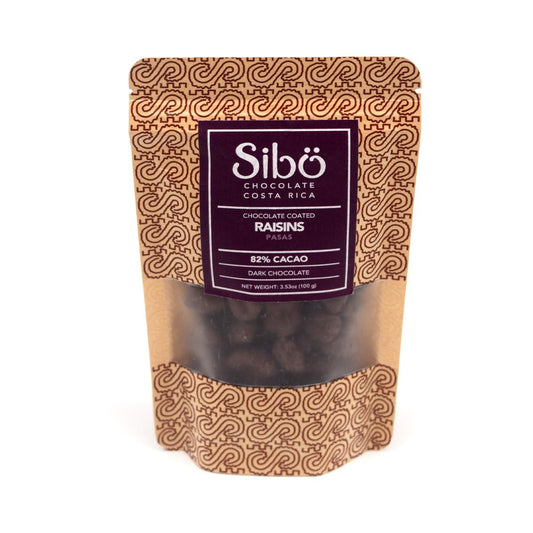 Sibu Raisins Covered in 82% Single Origin Dark Chocolate Pouch - 100g