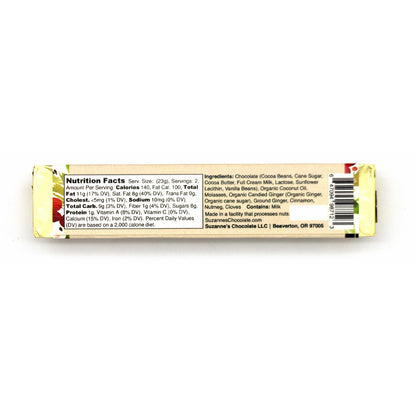 Suzanne's Chocolate Iced Gingerbread Milk Chocolate Bar - 45g