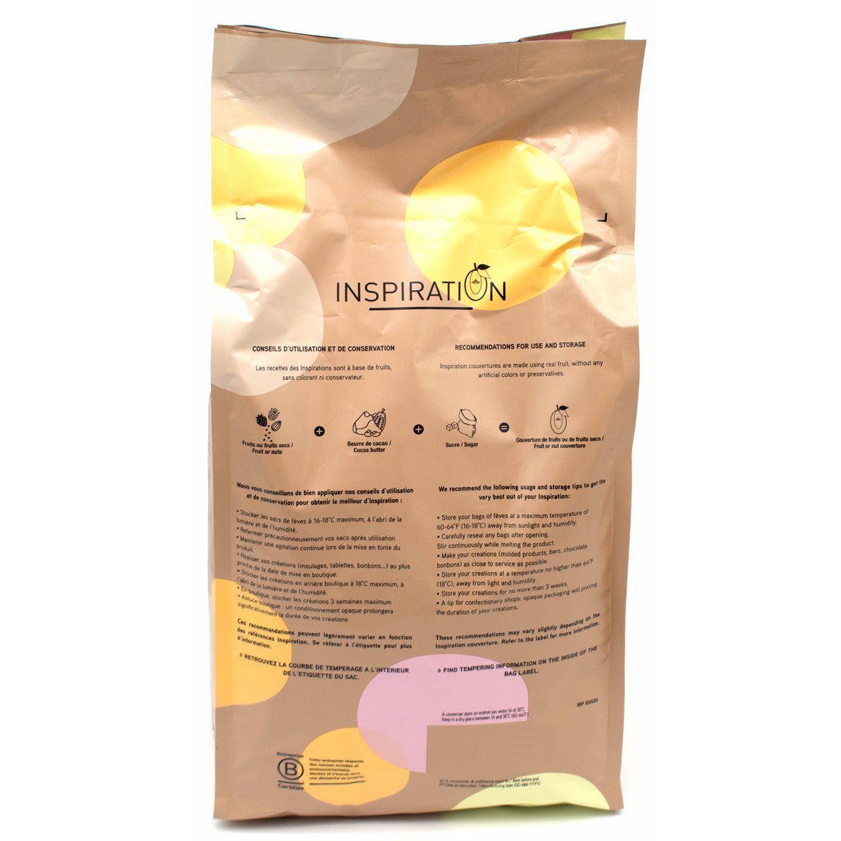 Valrhona Inspiration Passion Les Feves 32% Passion Fruit Couverture Discs