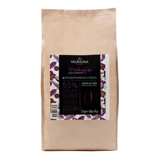 Valrhona Itakuja Les Feves 55% Single Origin Dark Chocolate Discs