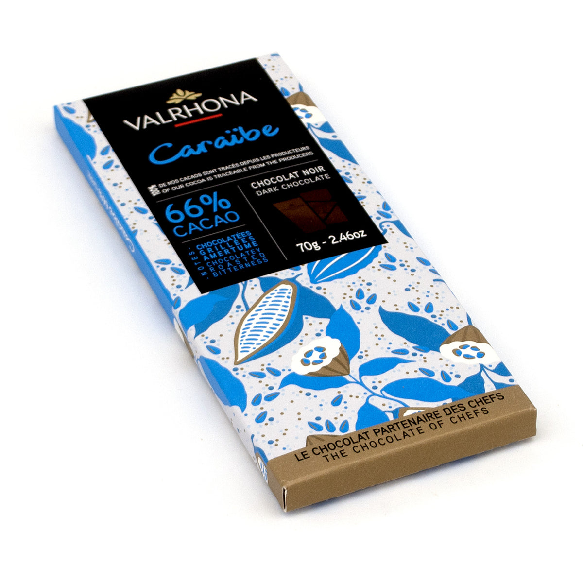 Valrhona Caraïbe 66% Dark Chocolate Bar - 70g