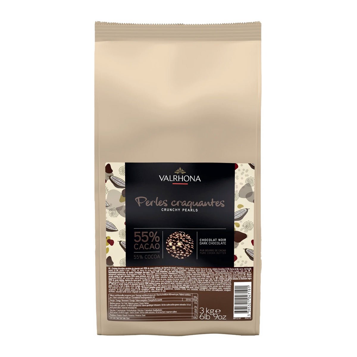 Valrhona Les Perles Croquantes 55% Dark Chocolate Crisps