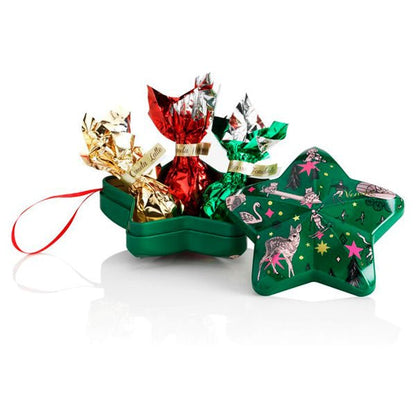 Venchi Anna Higgie Star Metal Tin with Milk & Dark Chocolate Comets- 3 pc - 37g (Past Date)
